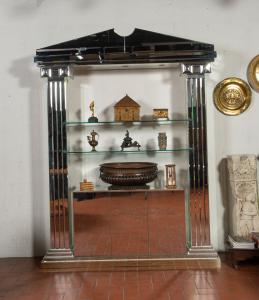 Mirrored bookcase/display unit, Italy, 1960s-70s